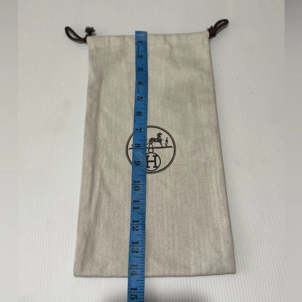 HERMES -  Cotton Drawstring Dust bag  - Cream